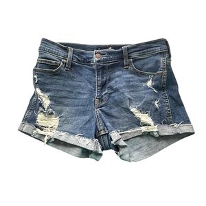 Hollinger distressed mid-rise denim jean short 3”